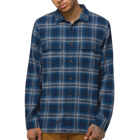 Vans 'Straight Hem' L/S Shirt - Plaid Blue