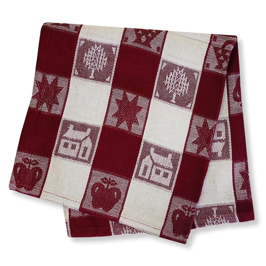 Lemon Tree Whimsical Red Cloth Napkin - Set of 4