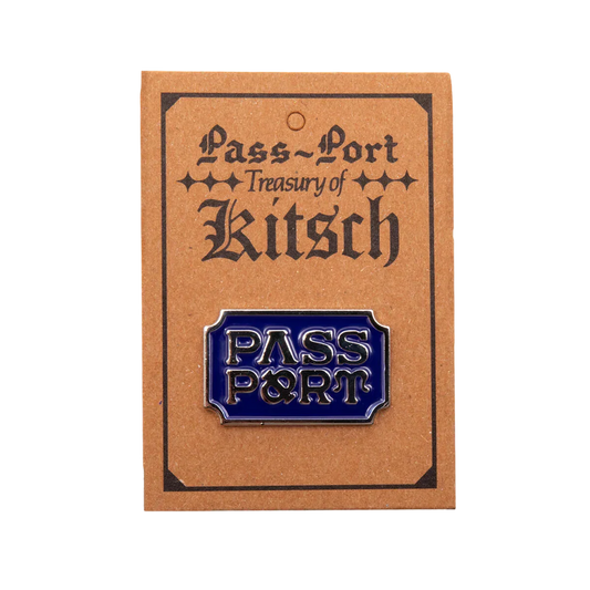 Passport 'Yearbook Logo' Pin - Royal Blue/Antique Silver